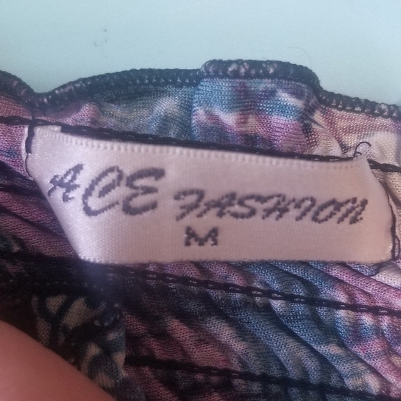 Ace Fashion Bohemian Hippie Blouse Tank Top. Size Medium. 65% Silk 35% Polyester - Picture 5 of 6